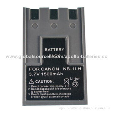 Li-ion Camera Battery for Canon, NB-1LH, 3.7V, 1500mAh